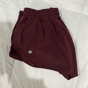 maroon lululemon shorts